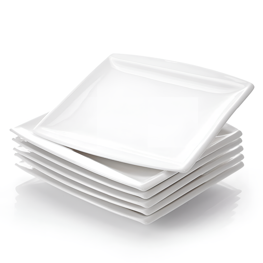 Blance 6-Piece Ivory White Porcelain Dinner Plates | Dining | NordicAbode.com