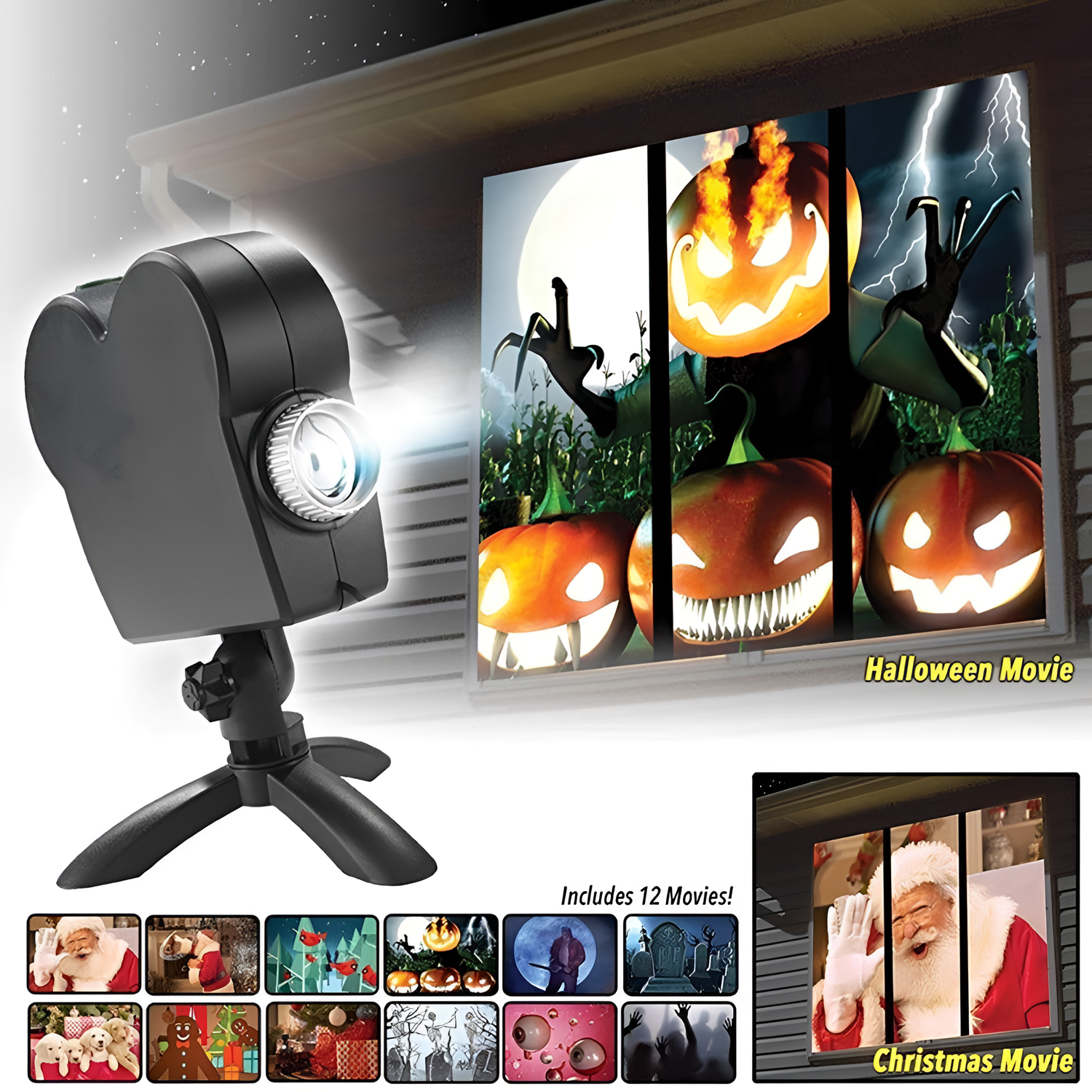 Halloween Holographic Projector - Realistic Terror | Seasonal Decor | NordicAbode.com