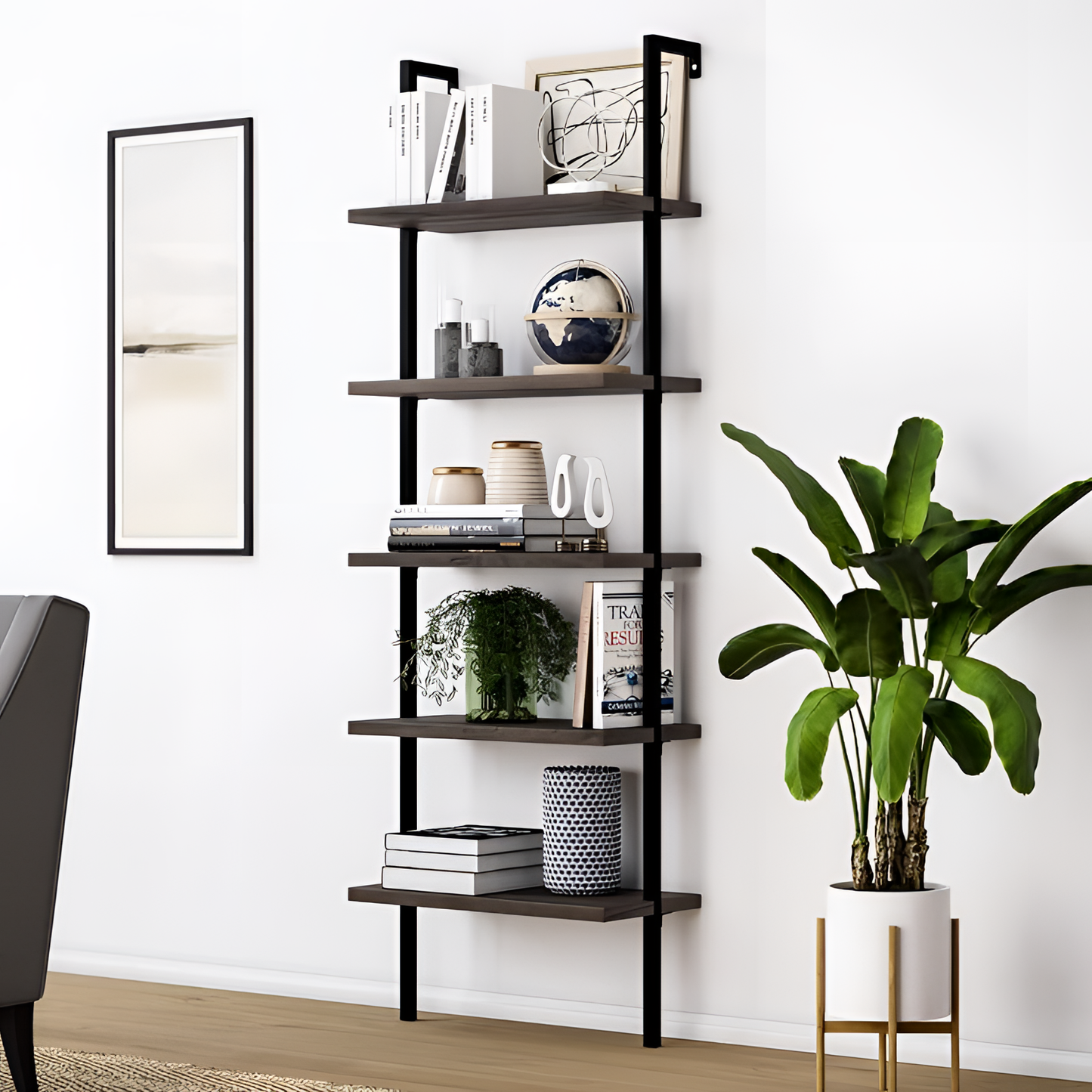 Valmiera Minimalist Ladder Bookshelf | Bookshelves | NordicAbode.com