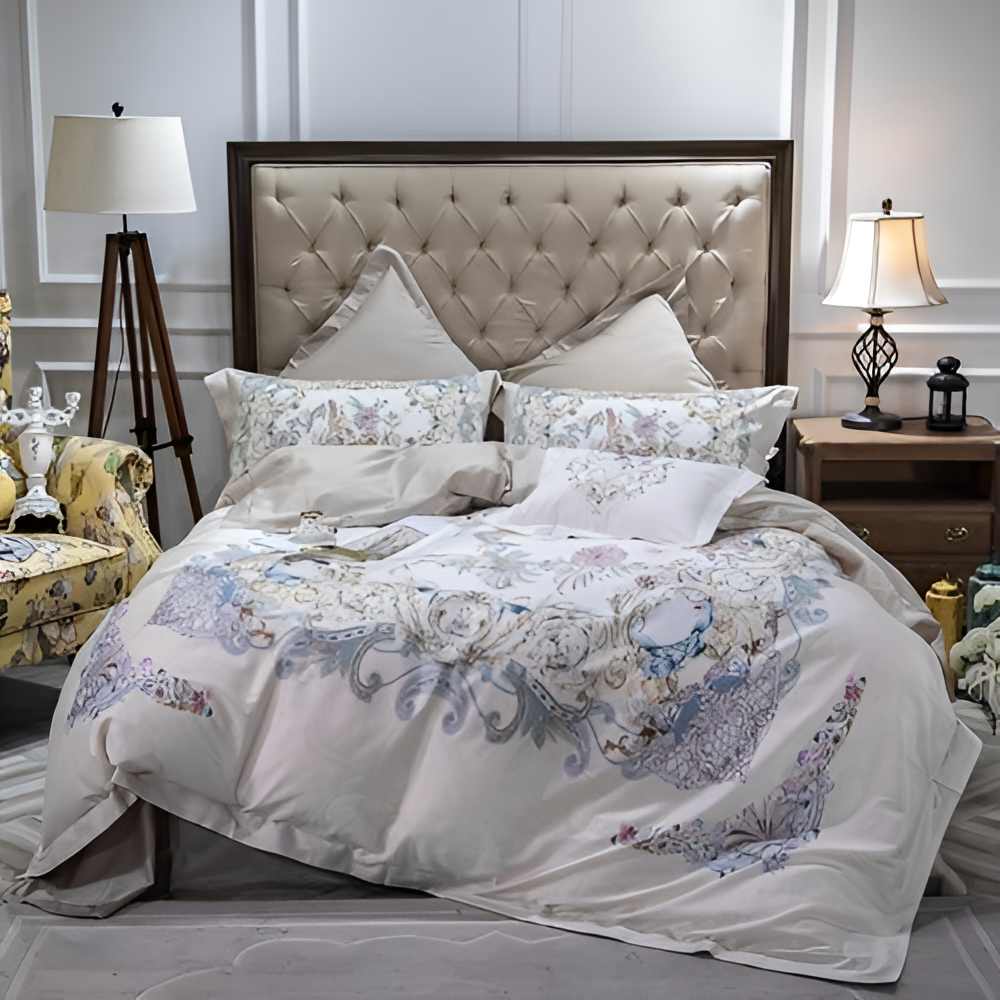 White Luxury Egyptian Cotton Bedding Set | Bedding | NordicAbode.com