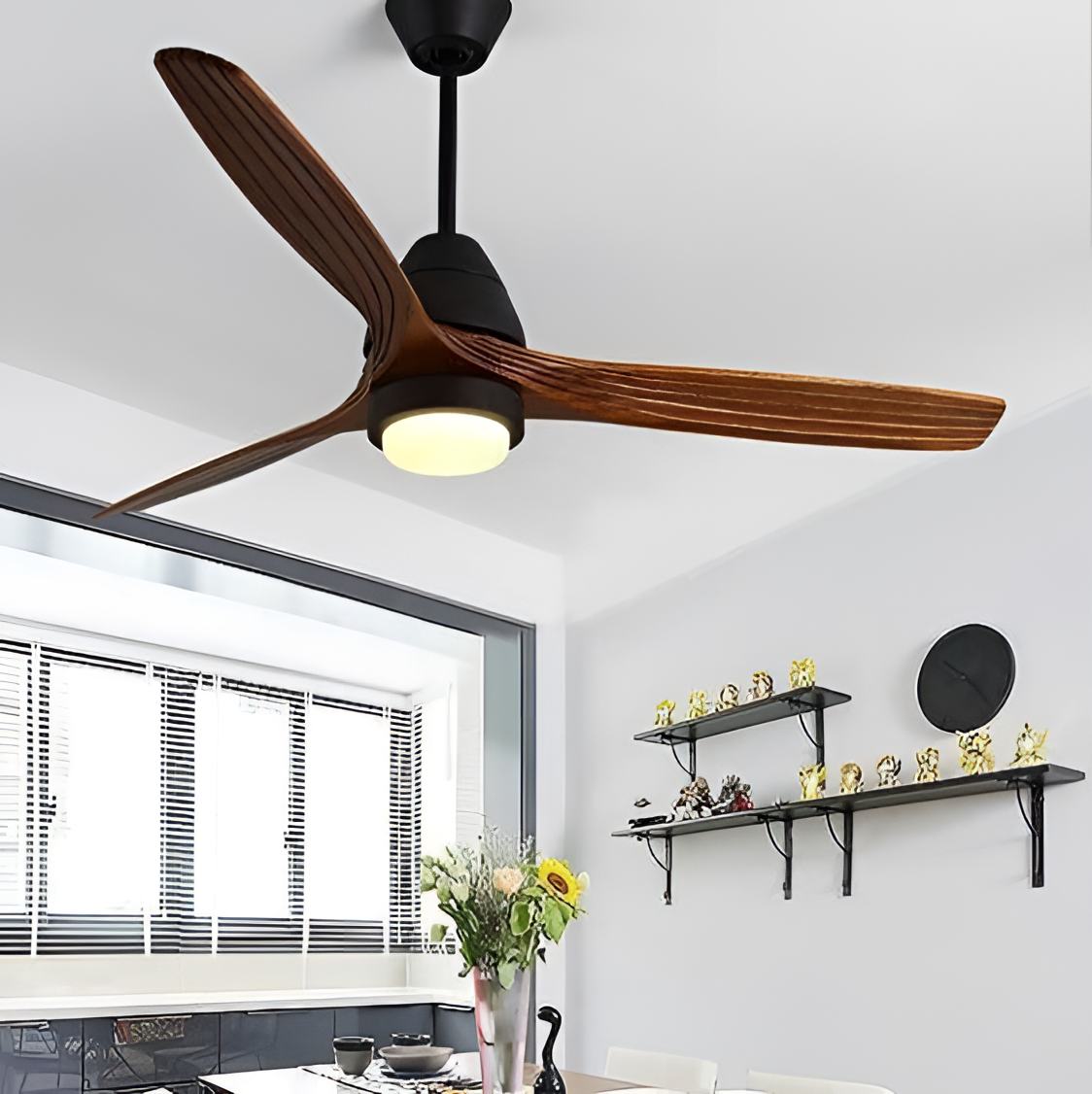 Modern Nordic Ceiling Fan with LED Light | Lighting | NordicAbode.com