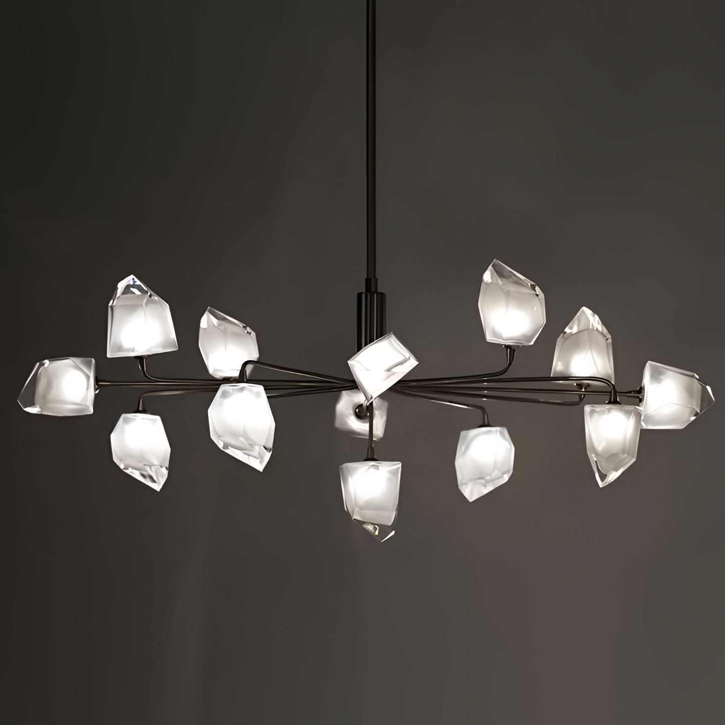 Clear Modern Glass Chandelier | Lighting | NordicAbode.com