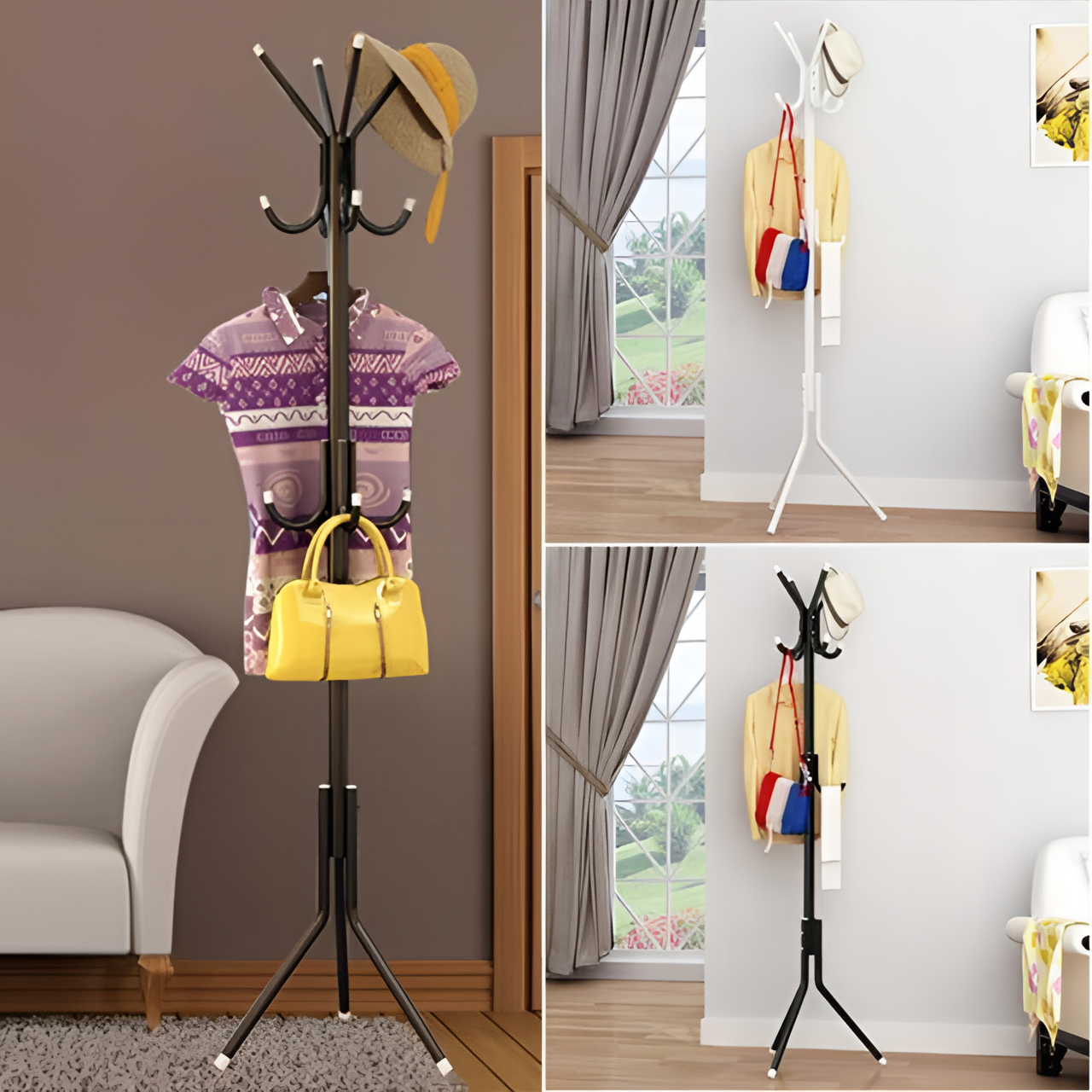 Sadira Modern Coat Rack with Multiple Hooks | Entryway | NordicAbode.com