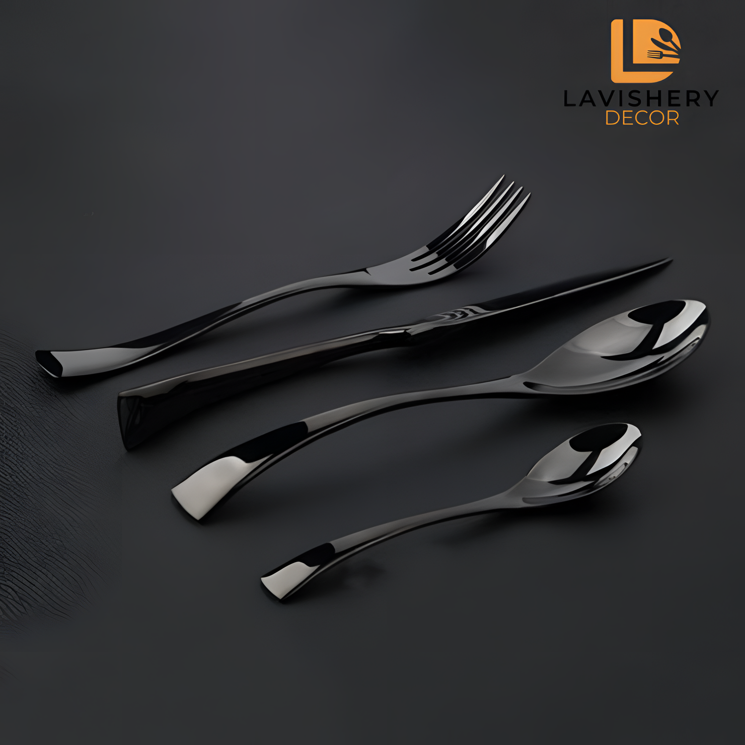 Jet Elegant Black Flatware Set | Flatware | NordicAbode.com