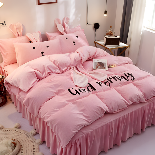 Good Rabbit Ears Bedding Set - Polyester Fiber | Bedding | NordicAbode.com