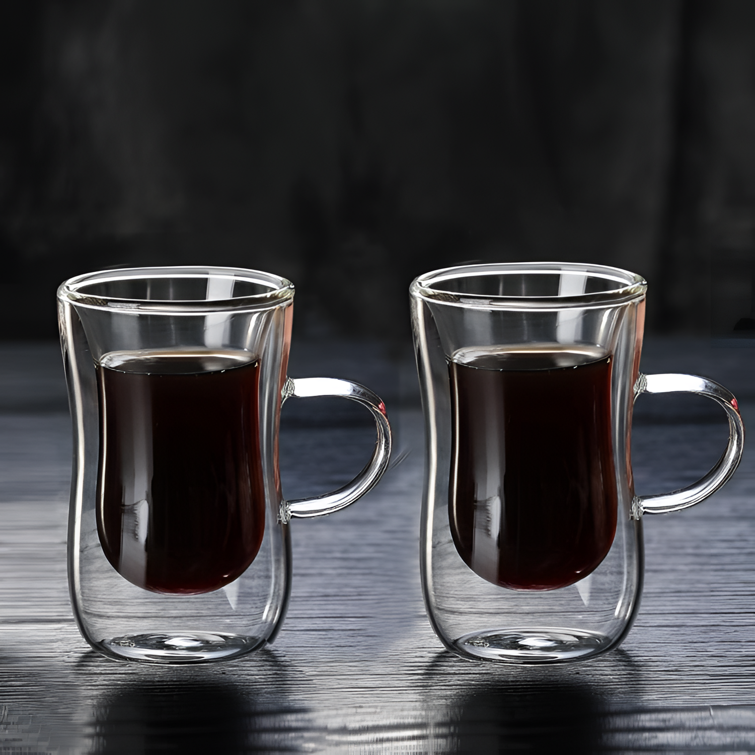 Set Double Glass Cups - Set | Tableware | NordicAbode.com