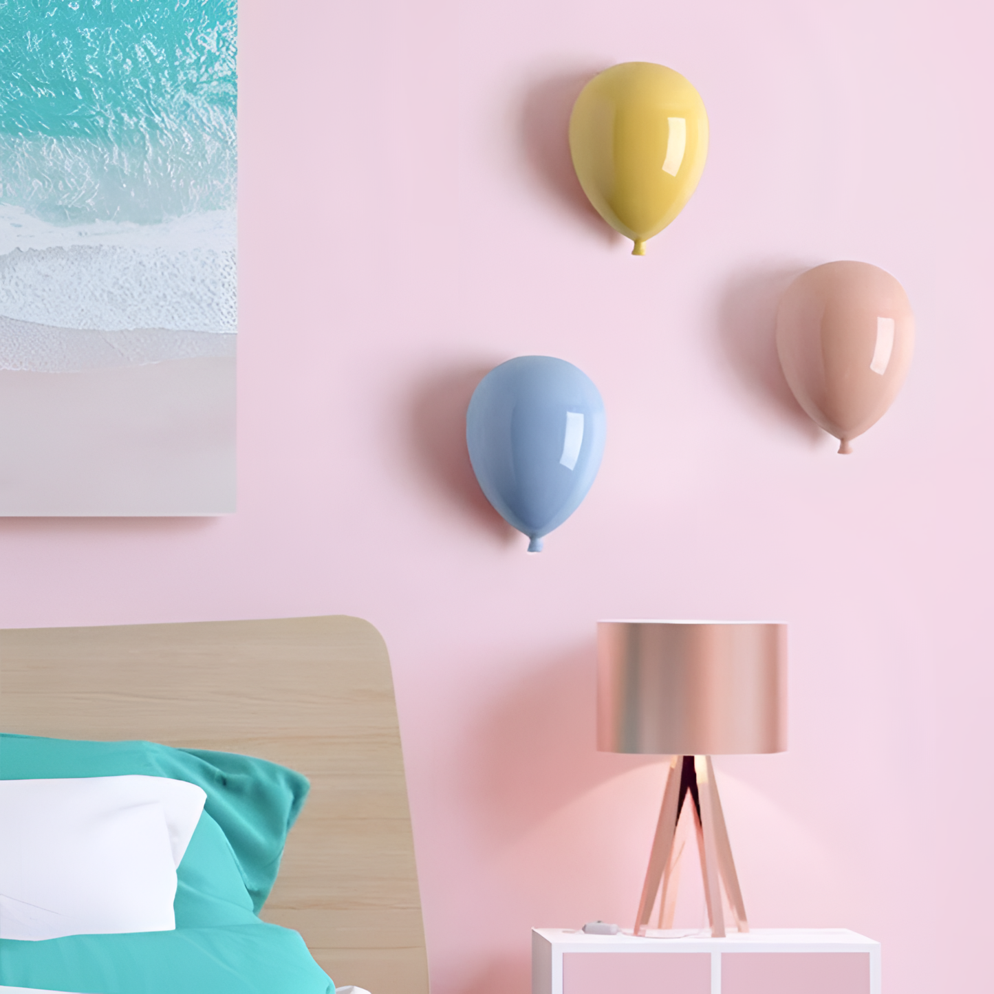 Ceramic Pastel Ceramic Balloons Wall Decor | Kids Decor | NordicAbode.com