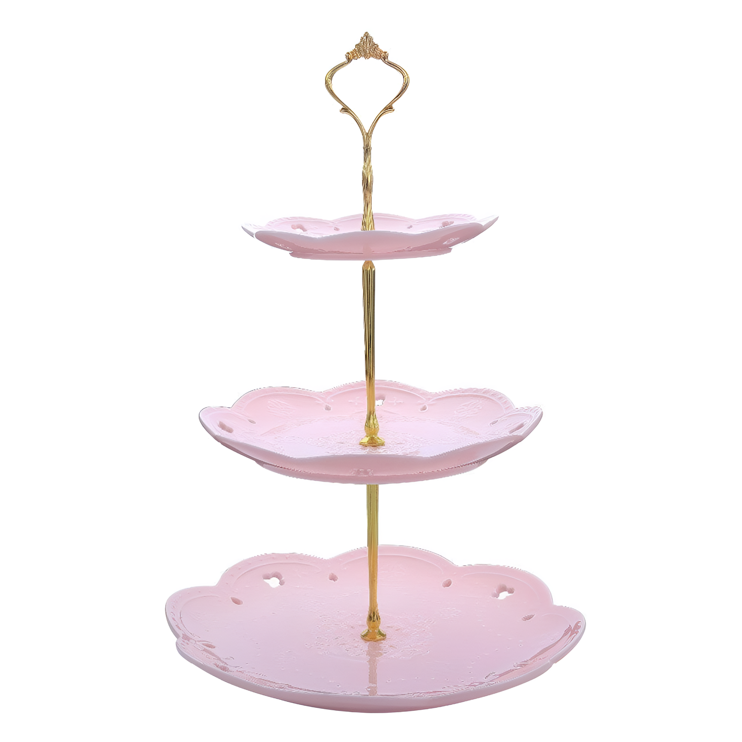 Sweet.Time 3 Tier Pink Ceramic Cake Stand | Tableware | NordicAbode.com