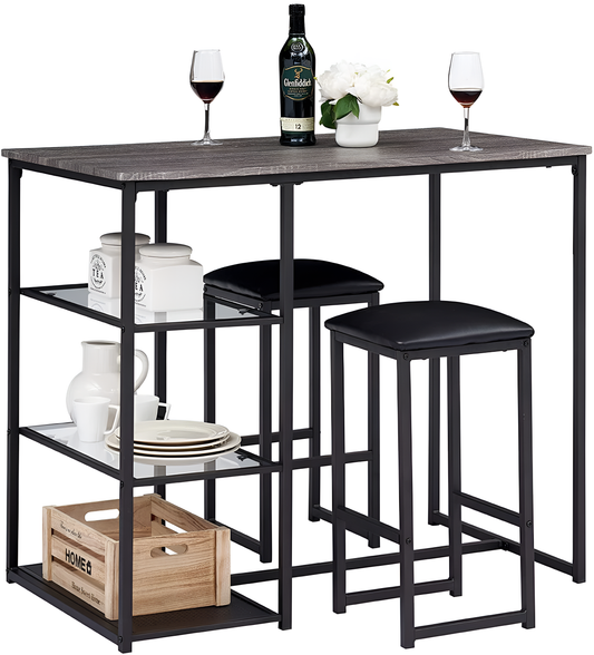 Vecelo 3-Piece Counter Height Pub Set | Dining | NordicAbode.com