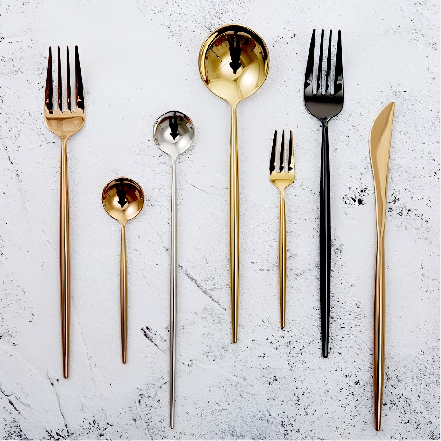 Mirrored Eco-Friendly Mirrored Cutlery Set | Cutlery | NordicAbode.com