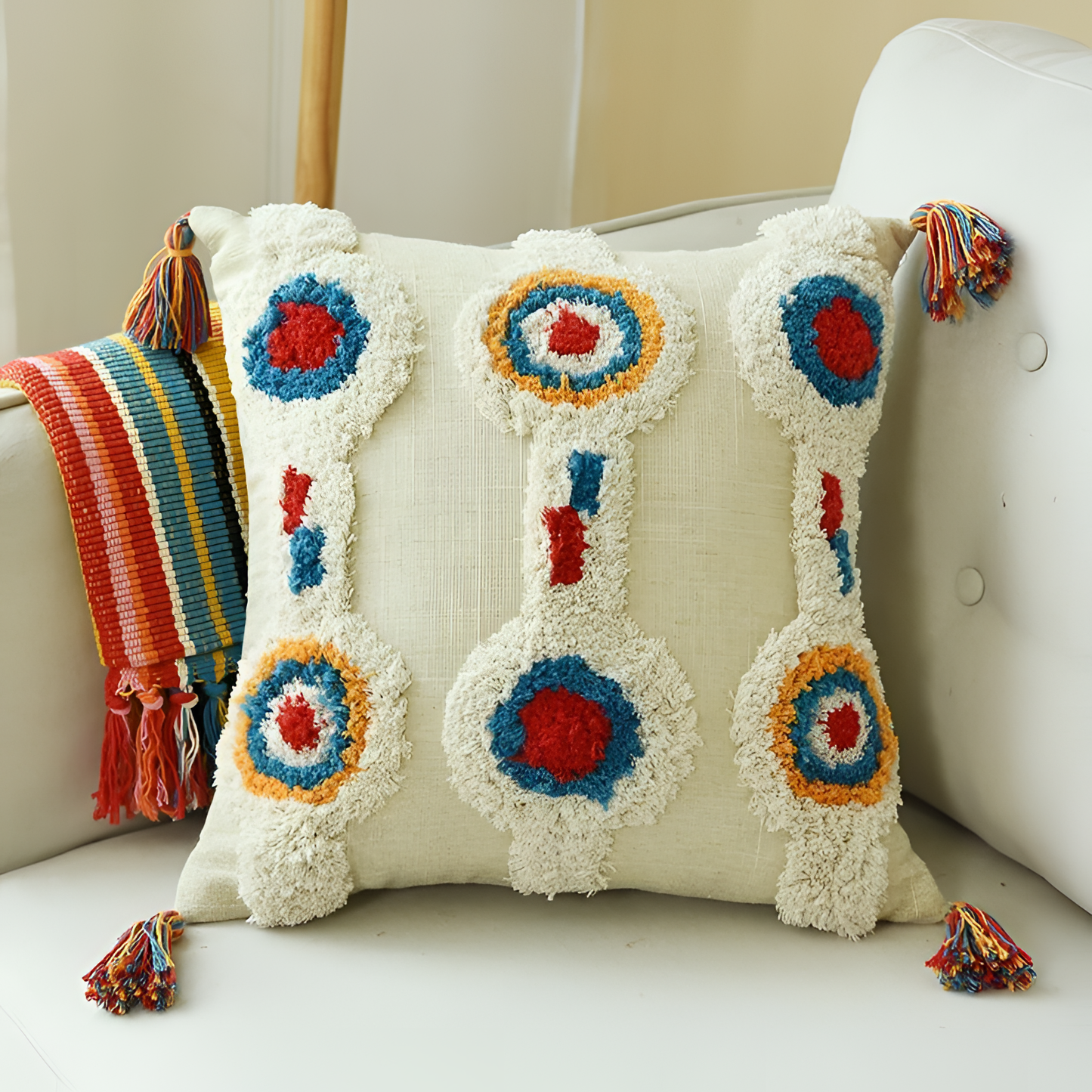 Boho Embroidered Cushion Cover | Cushion Covers | NordicAbode.com