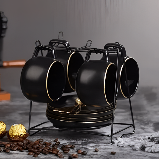 Blacked Majestic Teacup Collection Set | Dining | NordicAbode.com