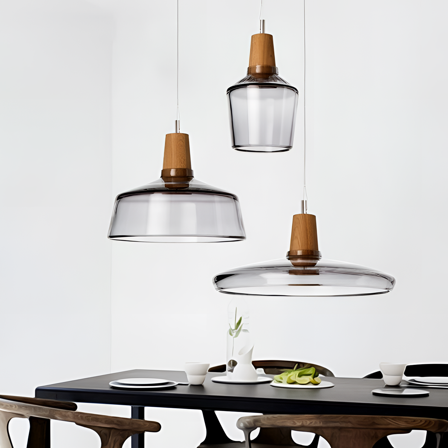 Glass Wooden Top Pendant Light | Lighting | NordicAbode.com