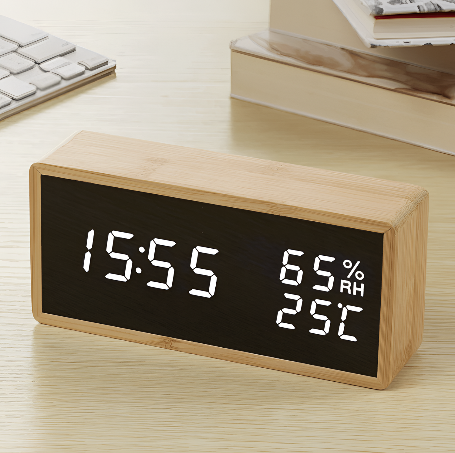 Bamboo Alarm Clock | Clocks | NordicAbode.com