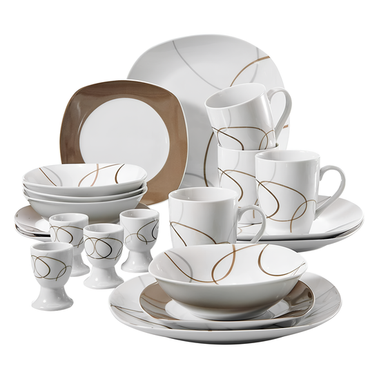 Nikita 20-Piece Porcelain Dinner Set | Dinnerware | NordicAbode.com