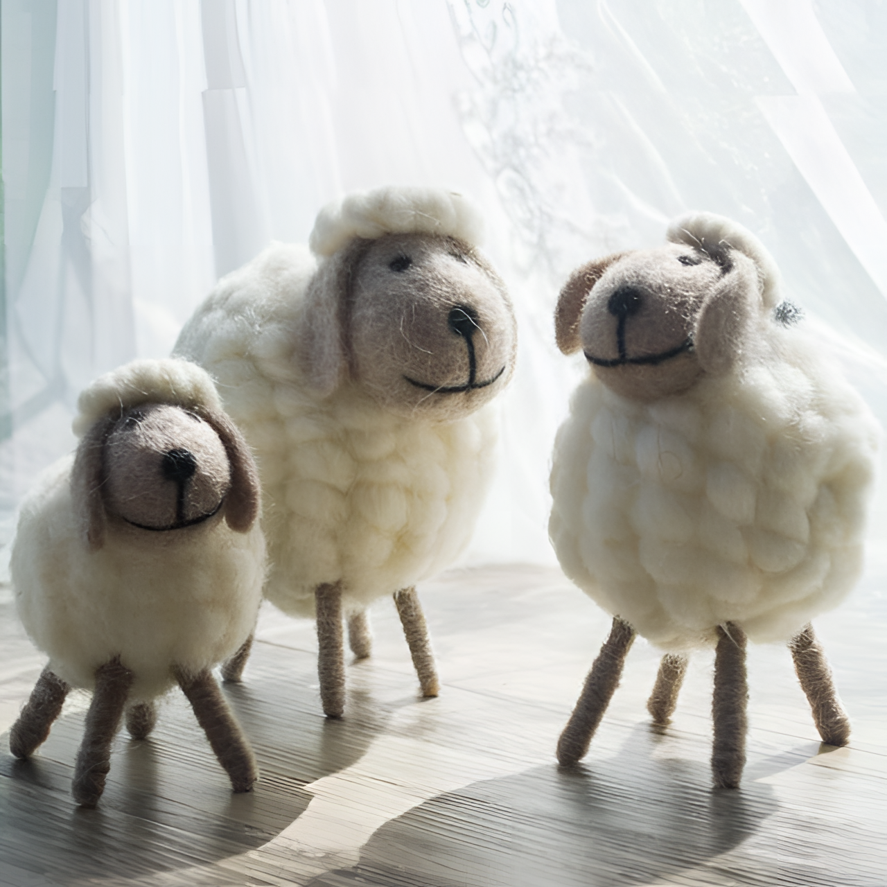 Mini Handmade Wool Sheep Decor | Decorative Accents | NordicAbode.com