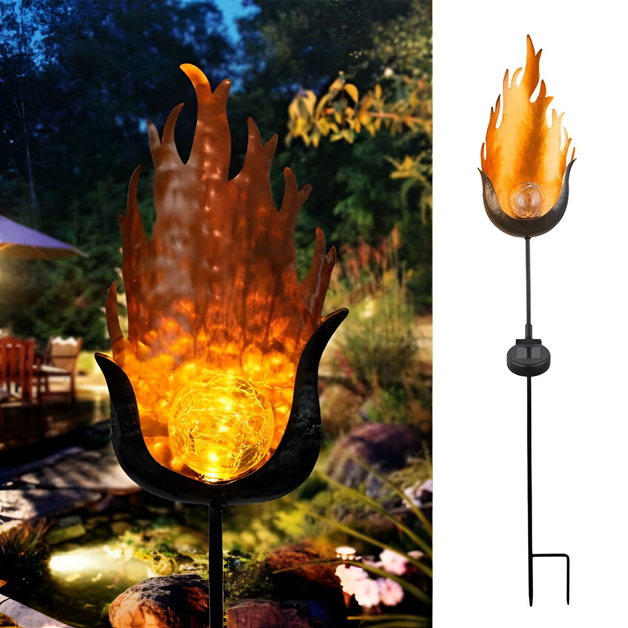 Led Solar Flame Garden Light | Outdoor Lighting | NordicAbode.com