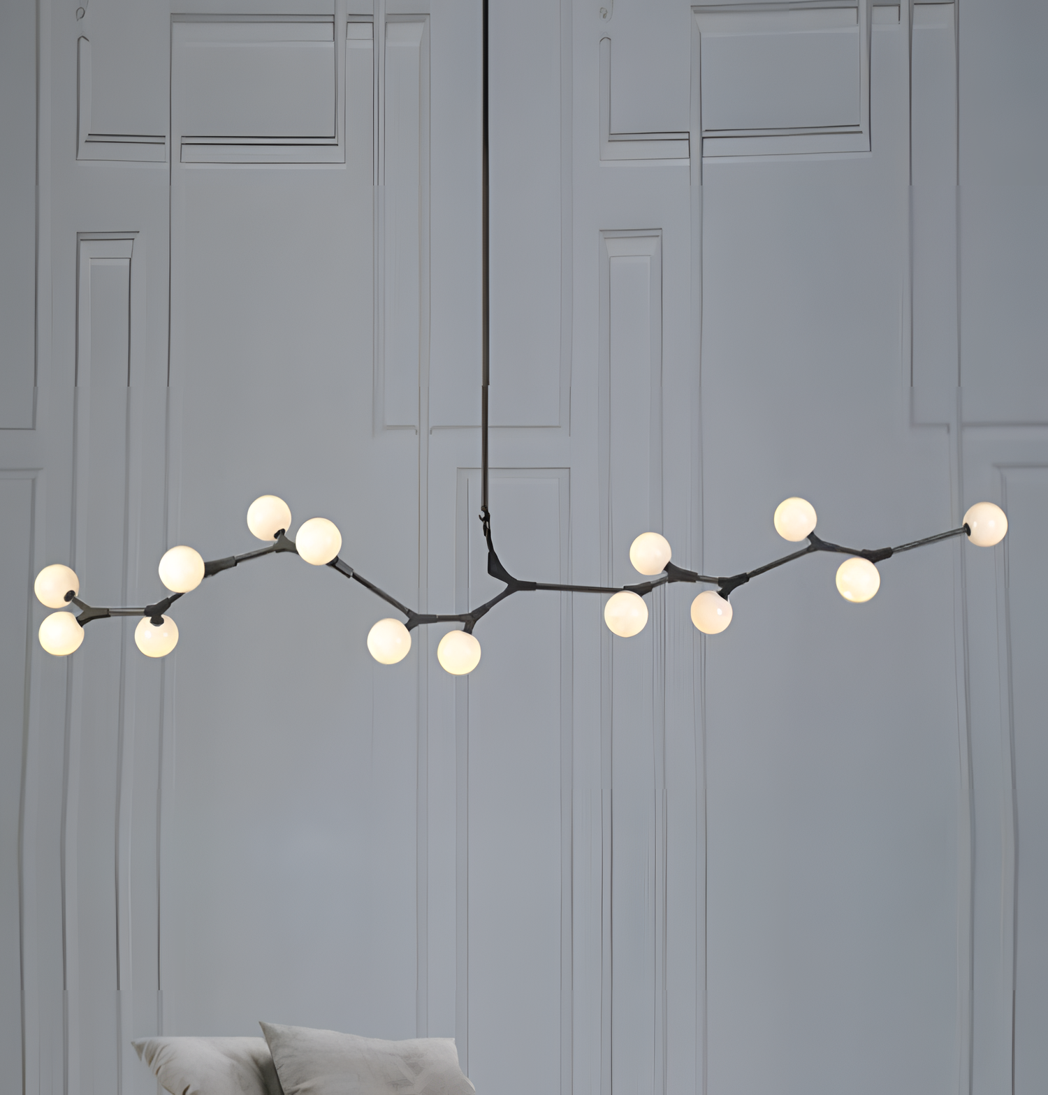 Hendrix Glass Iron Branch Chandelier | Lighting | NordicAbode.com