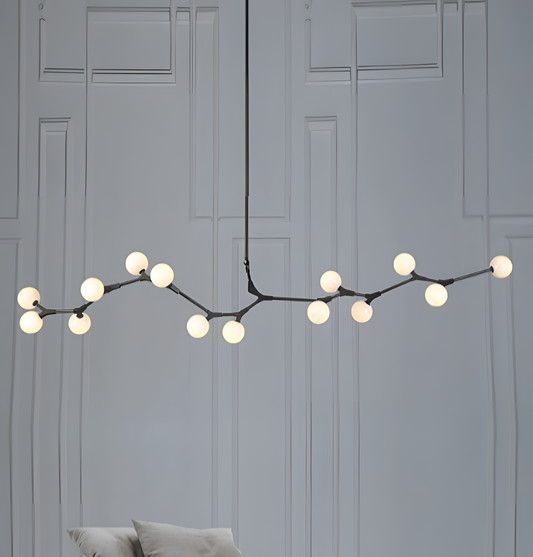 Hendrix Glass Iron Branch Chandelier | Lighting | NordicAbode.com