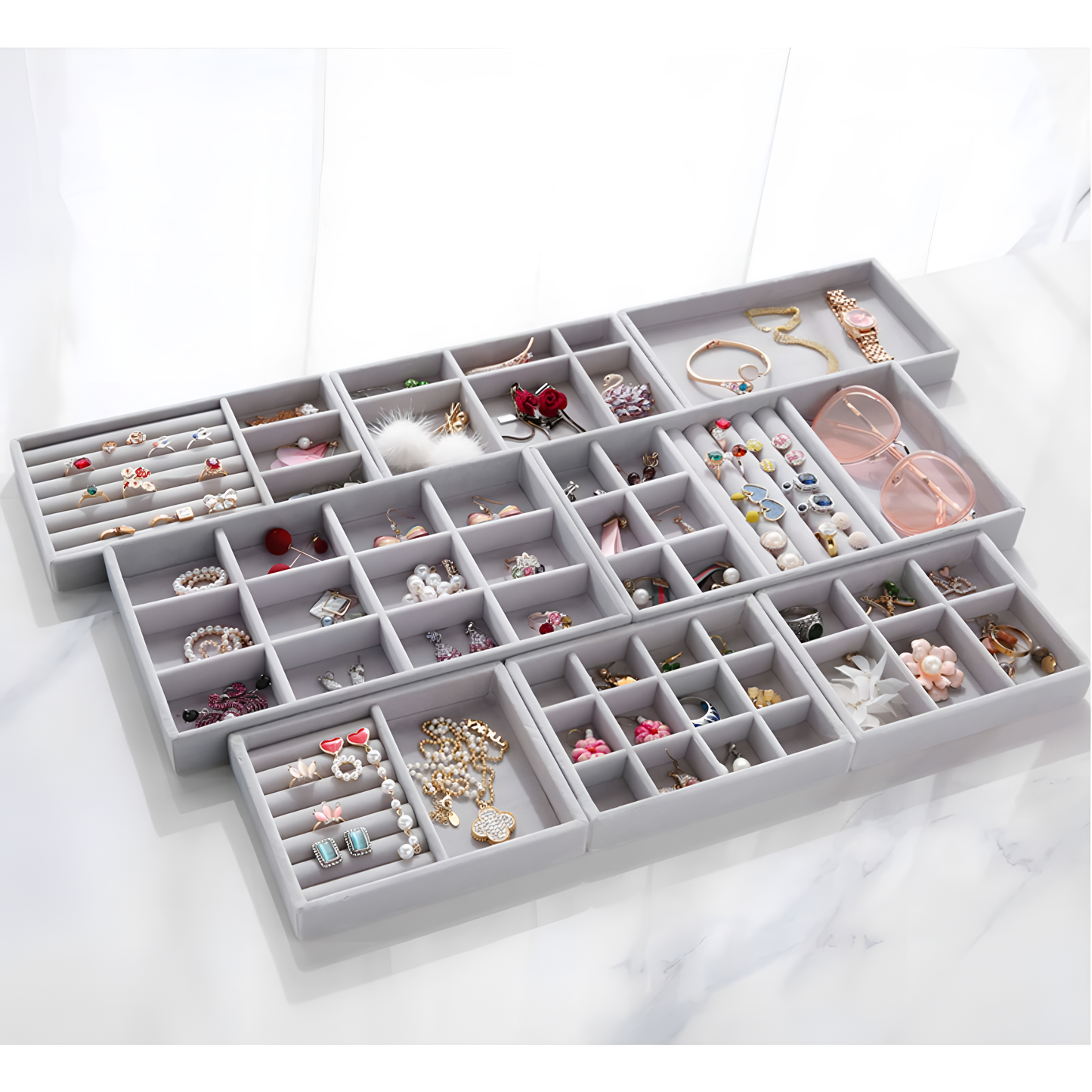 Jewellery Velvet Jewellery Organiser Display | Organizers | NordicAbode.com