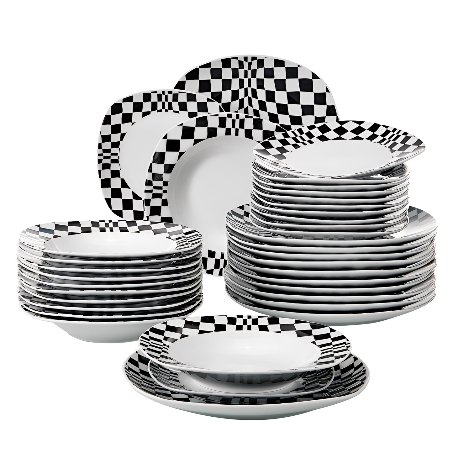 Louise 36-Piece Porcelain Dinner Set - Mosaics | Dinnerware | NordicAbode.com