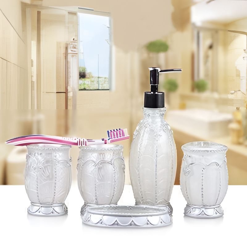 Crystal Stylish Bathroom Accessories Set | Bathroom Accessories | NordicAbode.com