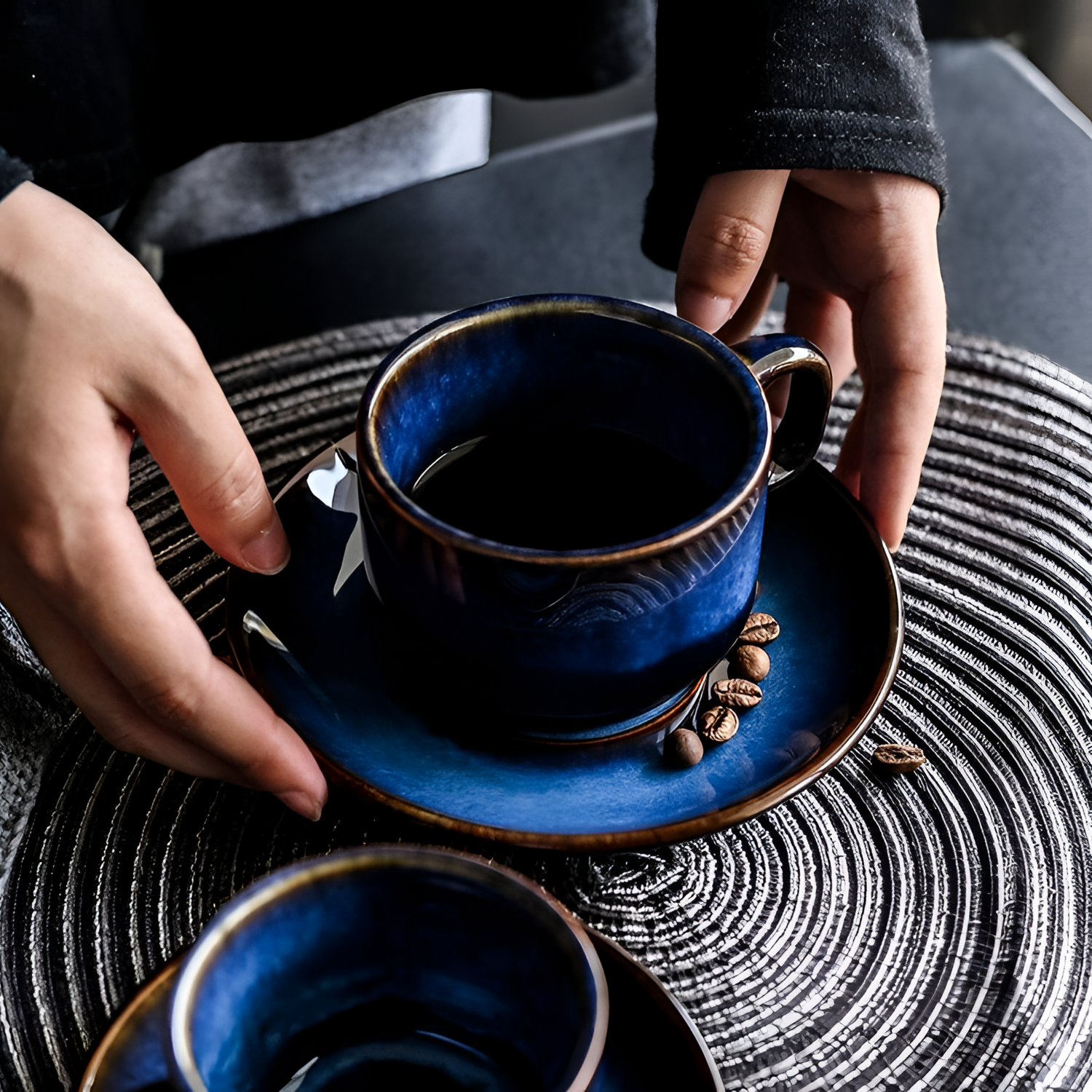 Galassia Cosmic Blue Porcelain Cups | Tableware | NordicAbode.com