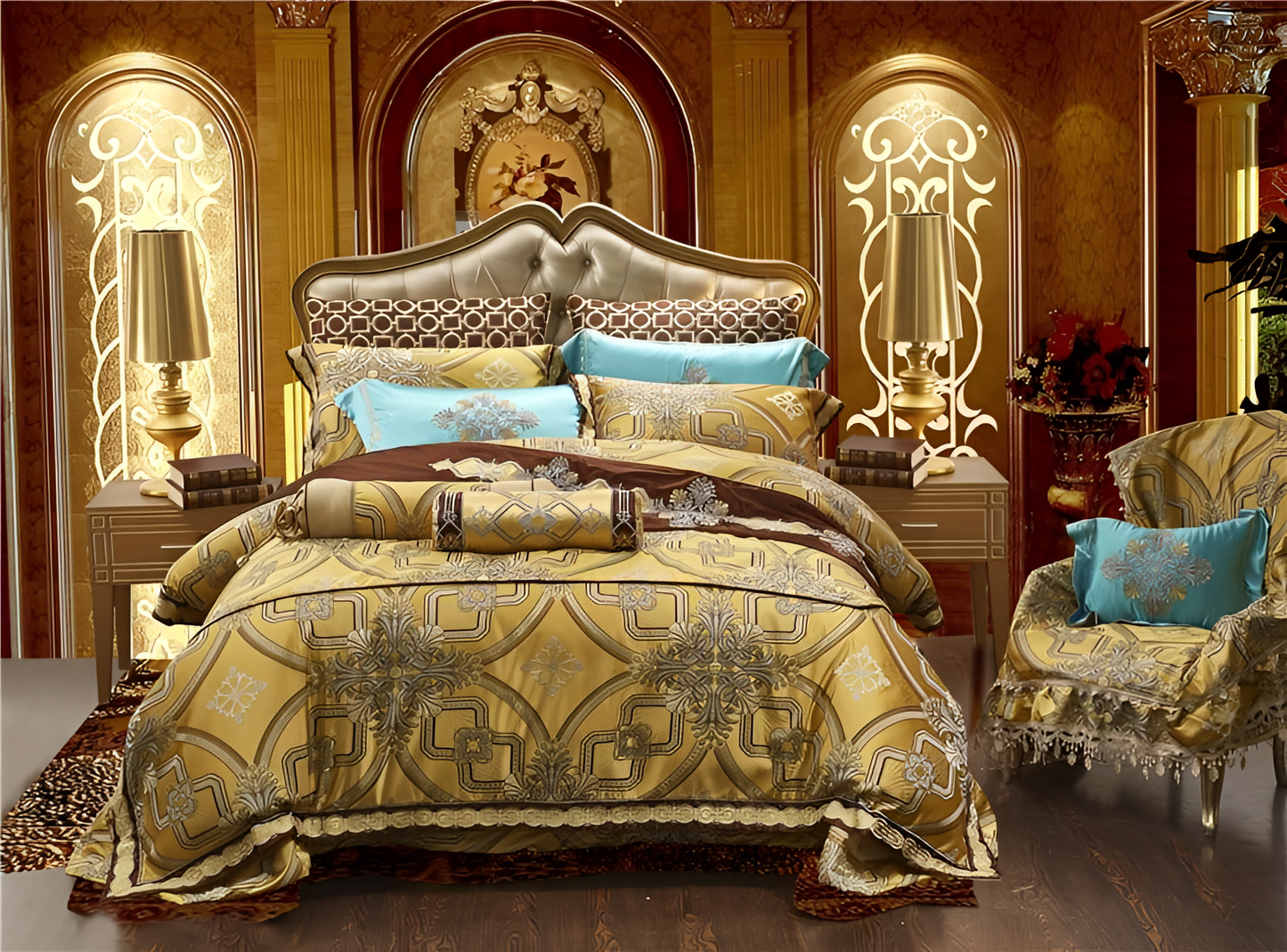 Golden Luxury Egyptian Cotton Bedding Set | Bedding | NordicAbode.com