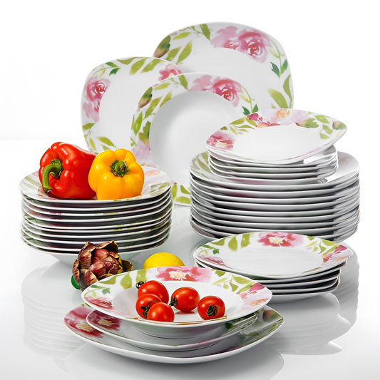 Ashley 36-Piece Porcelain Dinnerware Set - ASHLEY | Dinnerware | NordicAbode.com