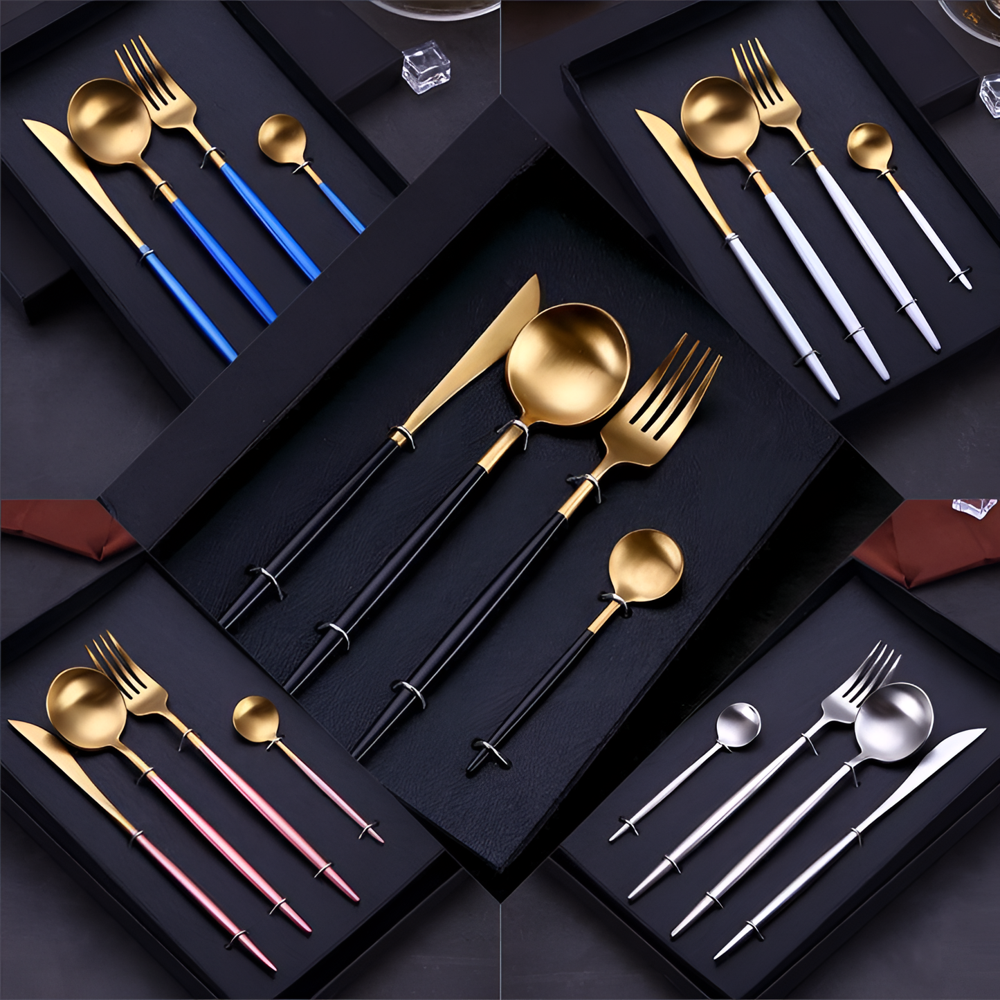 Metal Colorful Stainless Steel Cutlery Set | Tableware | NordicAbode.com