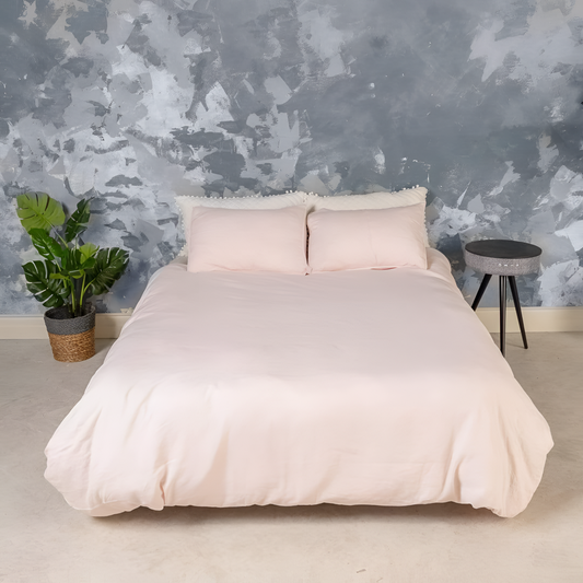 Blush European Linen Duvet Cover Set | Bedding | NordicAbode.com