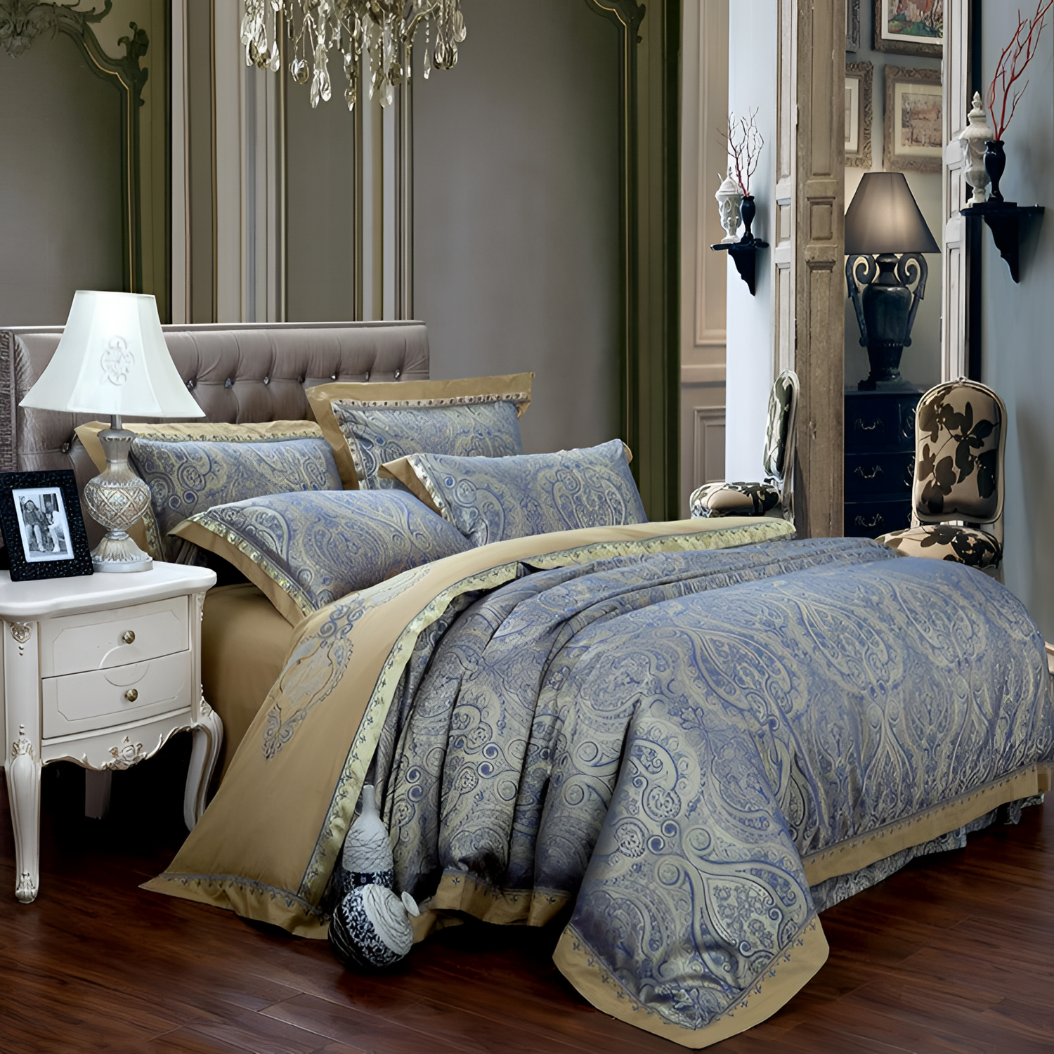 Vetora Luxury Silk Jacquard Duvet Set | Bedding | NordicAbode.com