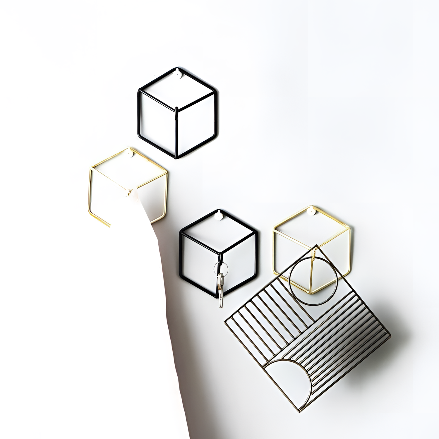 Iron Hexagonal Hanging Organizers - Iron | Storage | NordicAbode.com