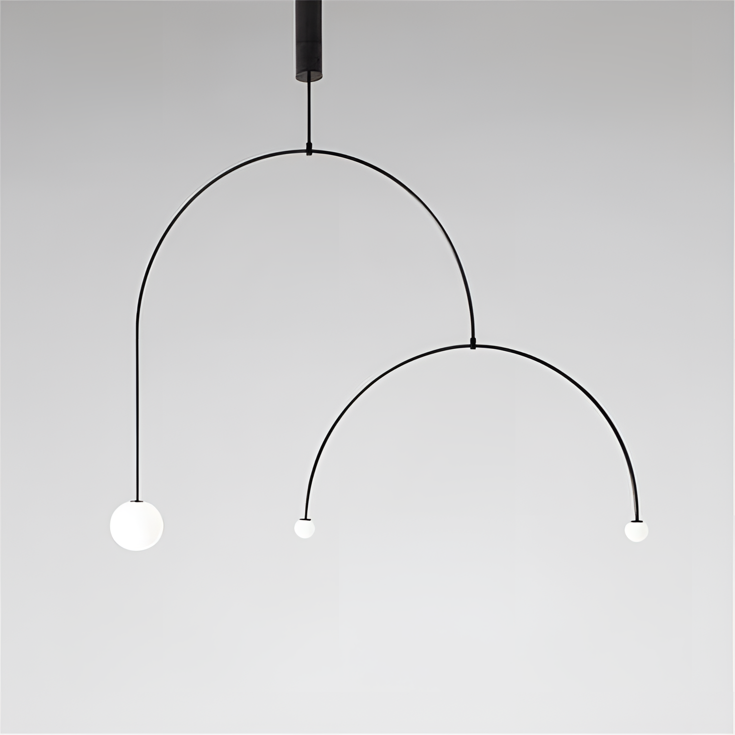 Arcos Minimalist Black Arch Chandelier | Lighting | NordicAbode.com