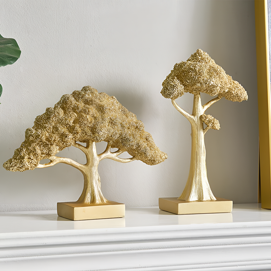 Golden Money Tree Statue for Prosperity | Decorative Statues | NordicAbode.com