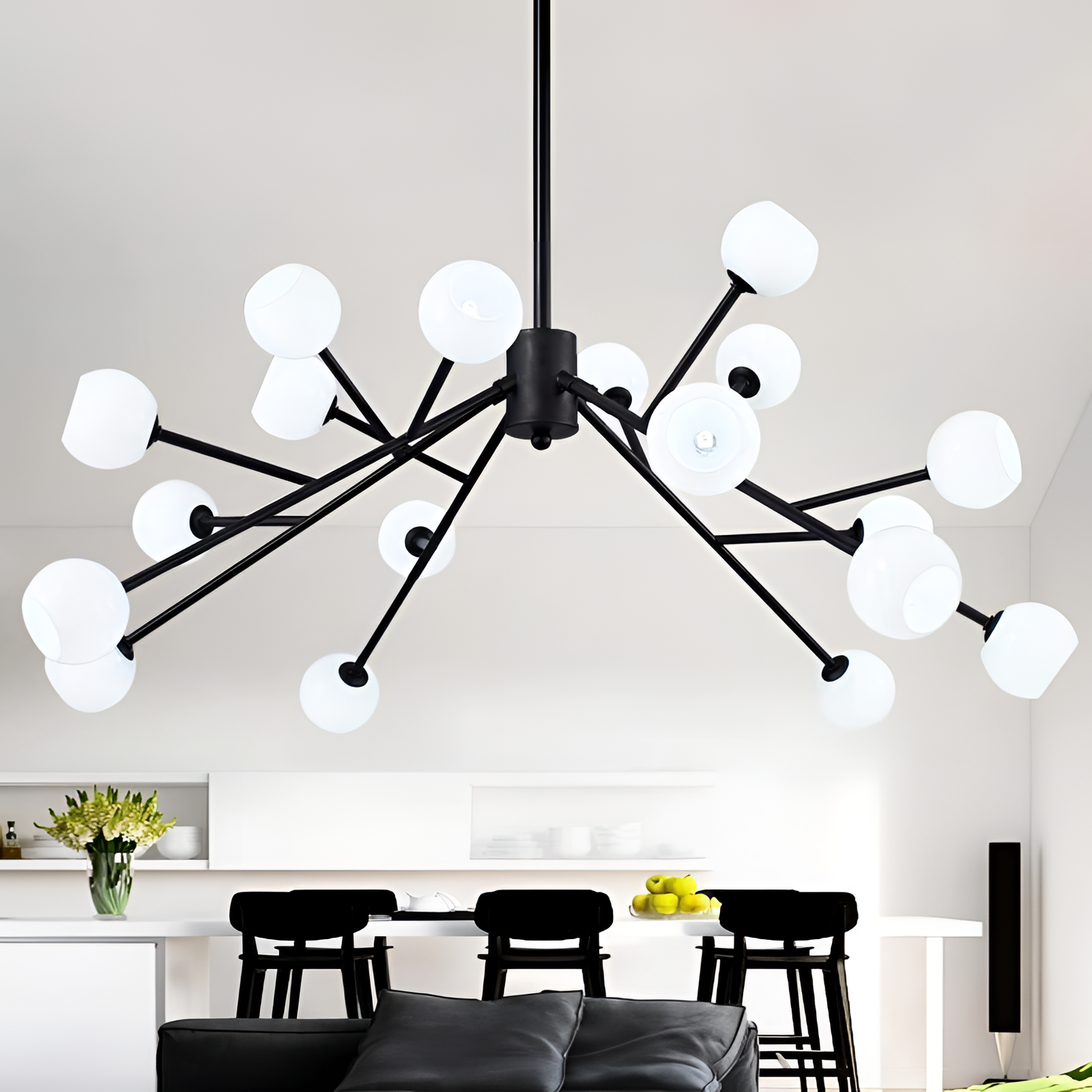 Modern Sleek Pendant Lights - Iron Finish | Lighting | NordicAbode.com