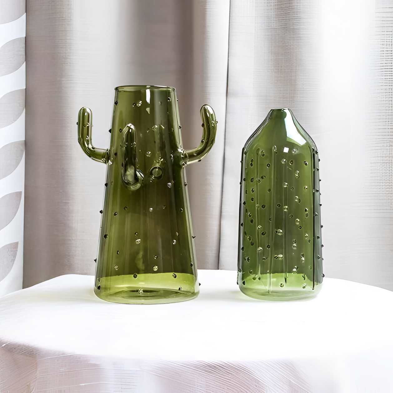 Cactus Glass Tabletop Vase - Cactus | Vases | NordicAbode.com