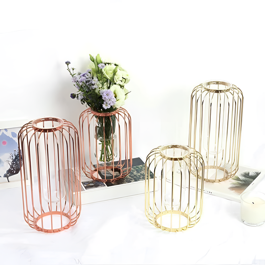 Iron Glass Iron Lantern Vase | Vases | NordicAbode.com