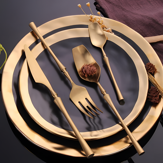 Stainless Golden Stainless Cutlery Set | Cutlery | NordicAbode.com