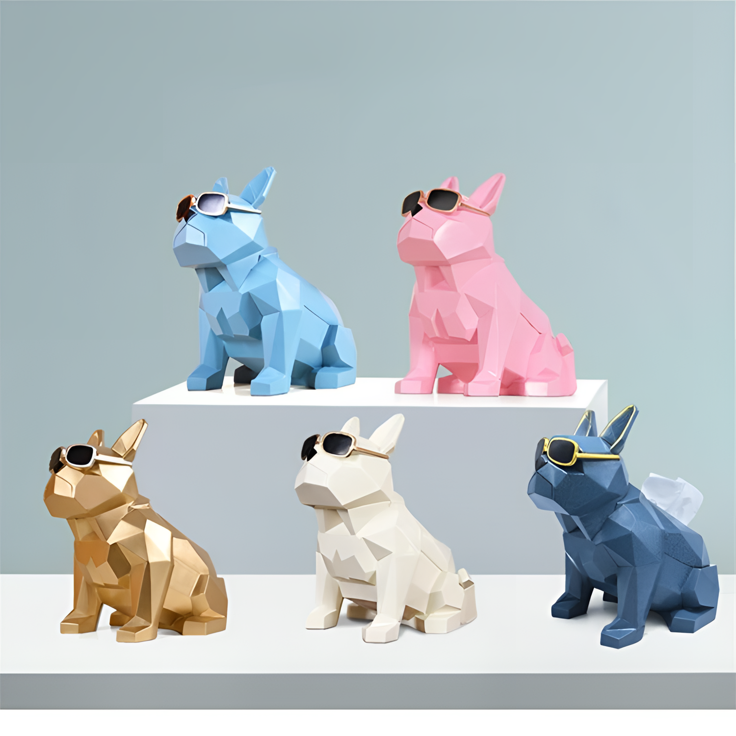 Bulldog Sunglasses Bulldog Tissue Holder | Figurines | NordicAbode.com