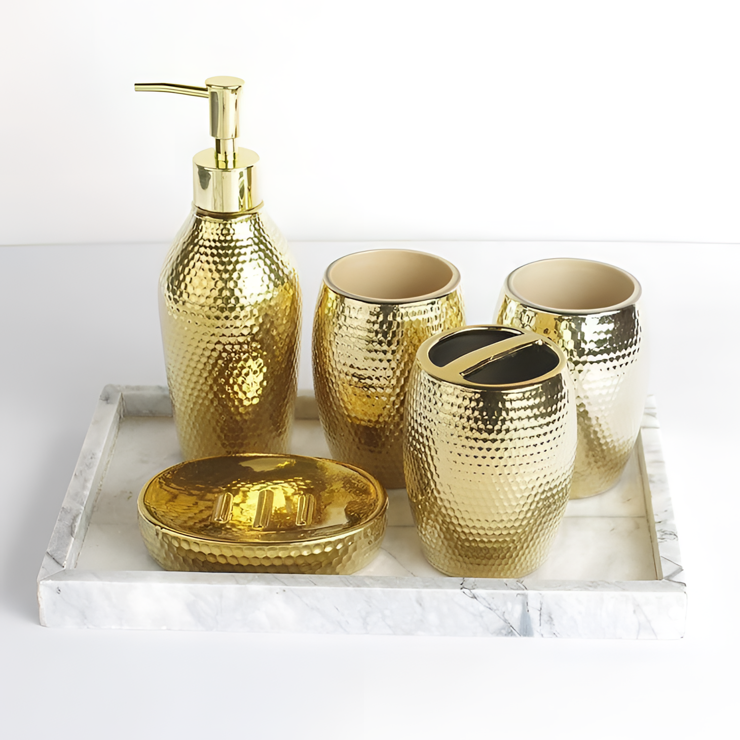 Gold Bathroom Accessories Set | Bathroom Accessories | NordicAbode.com