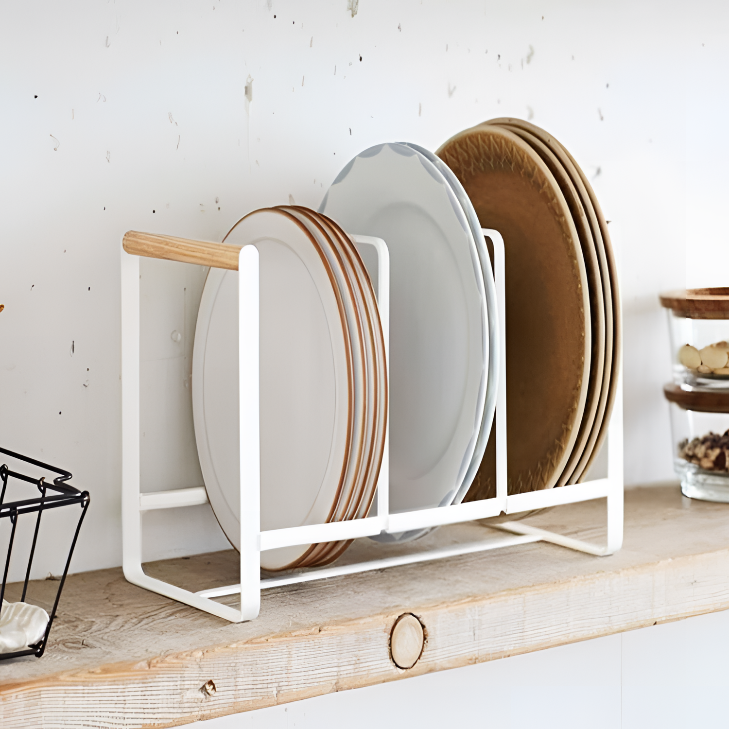 Iron Wooden Handle Dish Rack | Kitchen Decor | NordicAbode.com