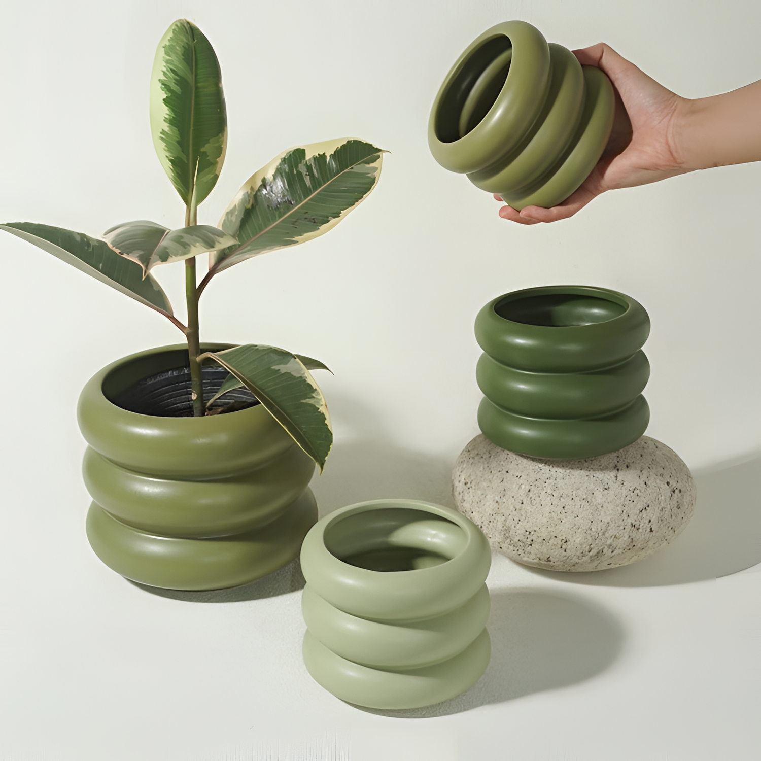 Nunavut Contemporary Ceramic Planters | Planters | NordicAbode.com