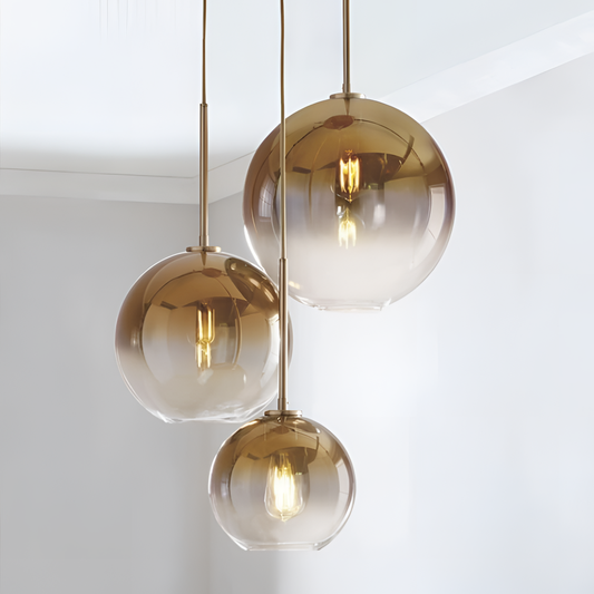 Silver Gradient Pendant Light - Silver/Gold | Lighting | NordicAbode.com