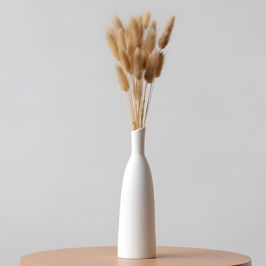 Minimalistic White Ceramic Vase | Vases | NordicAbode.com