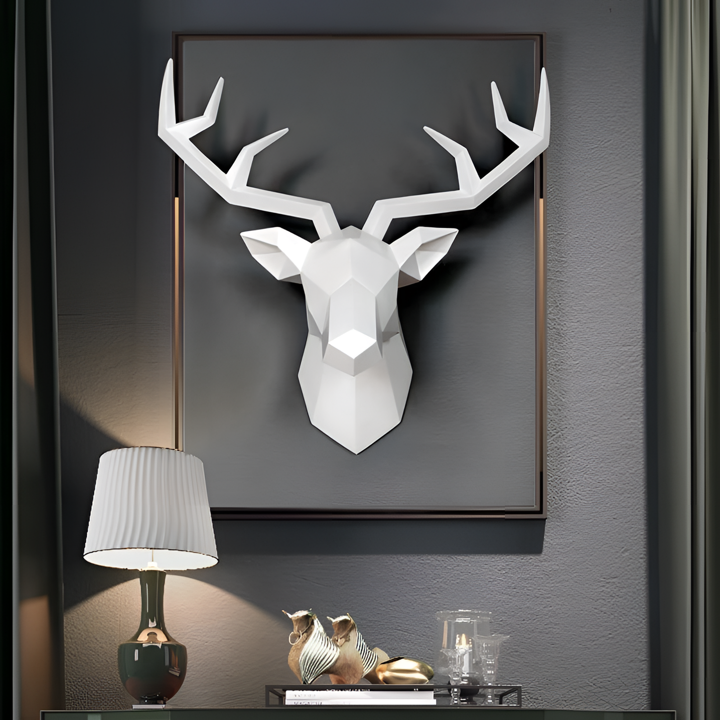 3D Geometric Deer Head Wall Decor | Wall Decor | NordicAbode.com