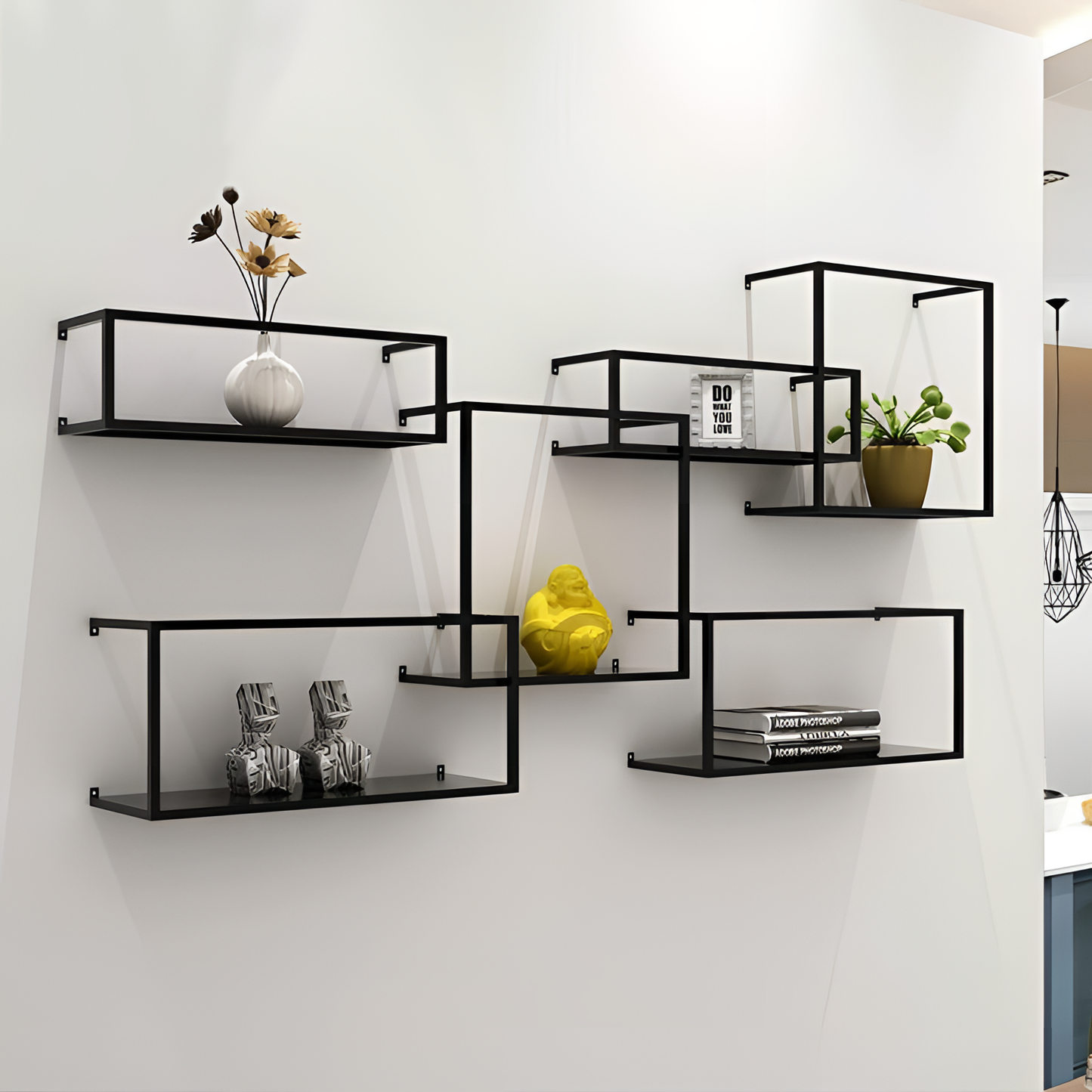 Brock Modern Iron Frame Shelves | Shelving | NordicAbode.com