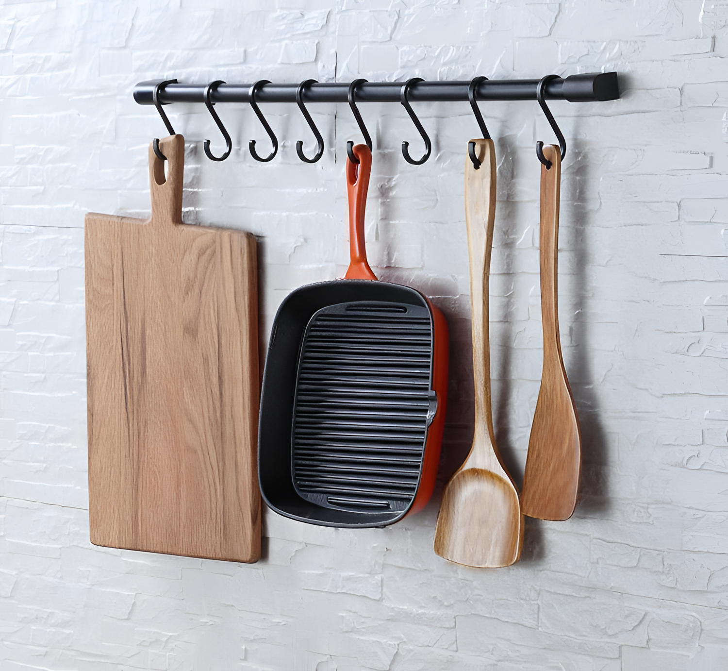 Disa Aluminum Wall Hook & Rail | Organization | NordicAbode.com