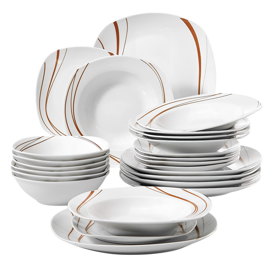 Bonnie Elegant Porcelain Dinnerware Set | Dinnerware | NordicAbode.com