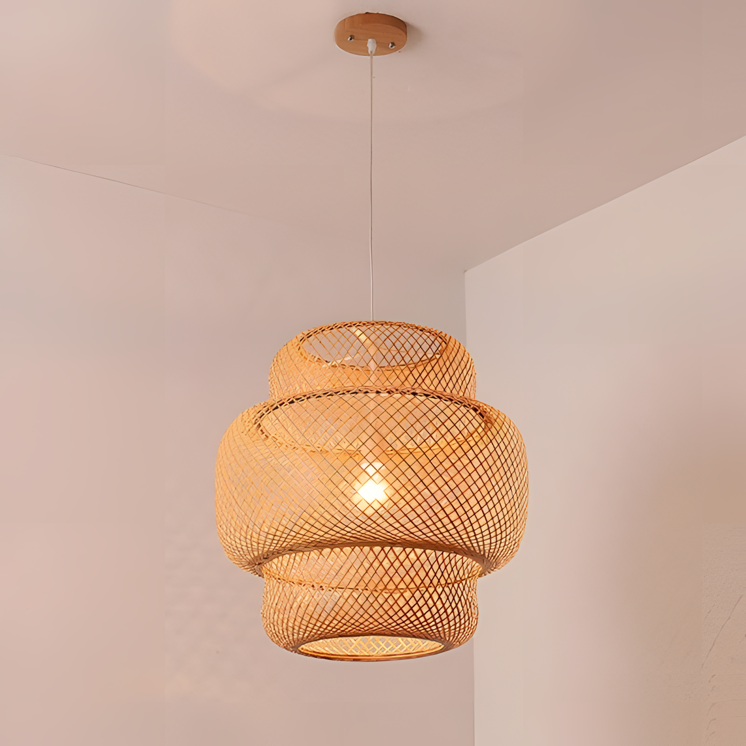 Modern Hand Woven Bamboo Chandelier | Lighting | NordicAbode.com